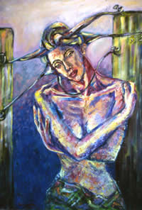 Cruxificci&oacute;n - Pintora Victoria Andrea Mu&ntilde;oz Serra