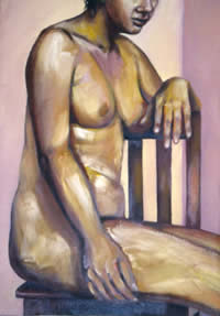 El descanso - Pintora Victoria Andrea Mu&ntilde;oz Serra