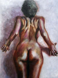 Contra el muro - Pintora Victoria Andrea Mu&ntilde;oz Serra