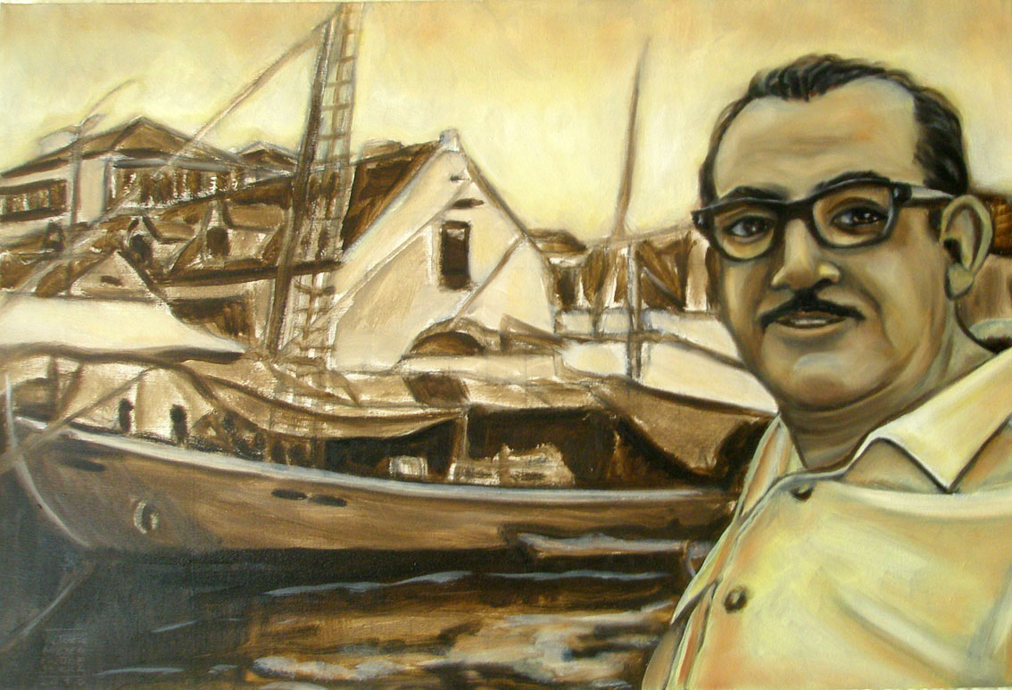 Mi abuelo en Portugal - Pintora Victoria Andrea Mu&ntilde;oz Serra